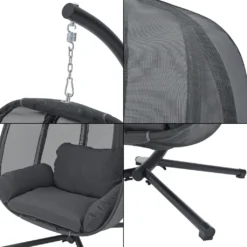 Hängesessel Abegondo Mit Gestell Und Kissen Indoor Outdoor Max. 120 Kg Hängekorb Hängestuhl Für Innen- Und Außen Stahlgestell Dunkelgrau 13 Hängesessel Abegondo Mit Gestell Und Kissen Indoor Outdoor Max. 120 Kg Hängekorb Hängestuhl Für Innen- Und Außen Stahlgestell Dunkelgrau -Grünwelt Exporteren Garten-Winkel 49d3c289c2b567e516a2419f2390e69e