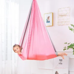 Kinderschaukel Hängematte, Indoor Therapieschaukel, Kuschelhängematte Für Kinder Mit ADHS, Asperger, Sensorische Integrationstherapie Double Layer Pod Schaukelstuhl -Grünwelt Exporteren Garten-Winkel 49e3c8267831c3546e4cc323575ef883