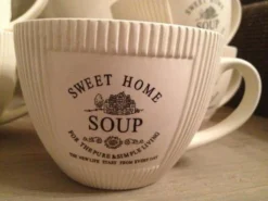 6 X Vintage Landhaus Suppentasse Suppenschüssel Schüssel Antik Shabby Chic