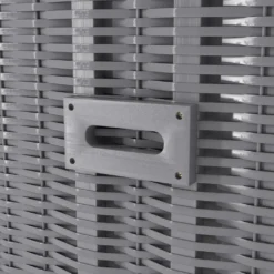 Sanzaro Strandkorb XL120 Cm Deluxe Zweisitzer Holz Und Poly-Rattan Volllieger 4x Kissen Klappbare Rückenlehne 2 Personen Anthrazit-Weiss Nadelstreifen -Grünwelt Exporteren Garten-Winkel 4b1d024e5f532cd5d1c4b9e9edaea664 2