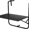 Metall Balkontisch Schwarz 60 X 43 Cm - AMBIANCE - Balkon Hänge Klapp Tisch