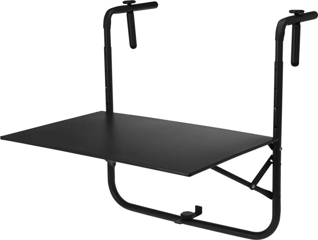 Metall Balkontisch Schwarz 60 X 43 Cm - AMBIANCE - Balkon Hänge Klapp Tisch 1 Metall Balkontisch Schwarz 60 X 43 Cm - AMBIANCE - Balkon Hänge Klapp Tisch