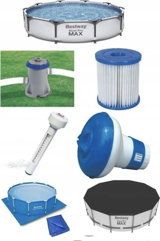 Bestway 56408 Steel Pro MAX Frame Pool 305x76 Schwimmbecken Gartenpool Pumpe Set 2 Bestway 56408 Steel Pro MAX Frame Pool 305x76 Schwimmbecken Gartenpool Pumpe Set – Bild 2