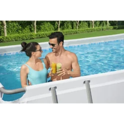 Bestway® Power Steel™ Frame Pool Komplett-Set Mit Filterpumpe 640 X 274 X 132 Cm , Lichtgrau, Eckig -Grünwelt Exporteren Garten-Winkel 4bc8975e577688ba65f6a46af3ff3f02