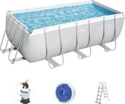 Bestway Power Steel™ Frame Pool Komplett-Set, Eckig, 412x201x122cm, 56457 -Grünwelt Exporteren Garten-Winkel 4d0938f79dba4d697b3f507eea12b9d5