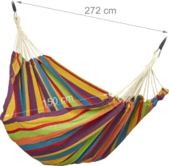 Relaxdays Hängematte XXL Baumwolle
