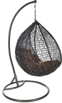 HOME DELUXE - Polyrattan Hängesessel CIELO - Inklusive Gestell, Sitz-, & Rückenkissen | Hängestuhl, Hängekorb, Gartenliege, Hollywoodschaukel, Hängeschaukel -Grünwelt Exporteren Garten-Winkel 4e24e5683cdb2d90ca3d9bf85f13de39