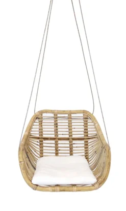 Korb-Hängesessel Rattan, Maße: 64 X 54 X 47 Cm, Gesamthöhe 180 Cm, Kissen 40 X 48 Cm -Grünwelt Exporteren Garten-Winkel 4e734f51c04c9a16fb24386ec30383b8
