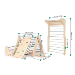 Leg&go Klettergerüst Sprossenwand Mit Rampe / Rutsche Indoor, 2in1 Kletterdreieck Sprossenwand Aus Holz, Pastell -Grünwelt Exporteren Garten-Winkel 4ee7973d095023e0aceba3a23d076c11
