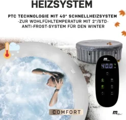 Miweba MSpa Whirlpool Comfort Ottoman C-OM061 - Indoor & Outdoor-Whirlpool - Aufblasbar Mit Rattan Optik - 6 Personen - UV-C Filter - Anti-Frost-System - Verschließbare Poolabdeckung -Grünwelt Exporteren Garten-Winkel 4ef5fcd1afcd90965c672dac2b3beccf