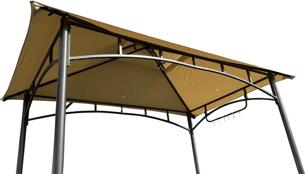 Grasekamp Grillpavillon BBQ 1,5x2,4m Inkl. Flammschutzdach Sand 4 Grasekamp Grillpavillon BBQ 1,5x2,4m Inkl. Flammschutzdach Sand – Bild 4