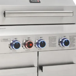 TAINO PLATINUM 3+1 Gasgrill Komplett Edelstahl 3-Brenner Silber Grillwagen BBQ Griller Piezozündung Seitenkocher Gusseisen-Roste Im Set Mit Zubehör -Grünwelt Exporteren Garten-Winkel 4ff5671deedac3396322ffb7efc5769f
