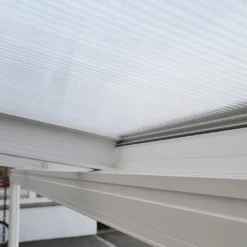 HOME DELUXE - Terrassenüberdachung 618 X 303 X 226 / 278 Cm Weiß Terrassendach Überdachung Carport -Grünwelt Exporteren Garten-Winkel 50a08a82fe35a5f0868e136e679ae626