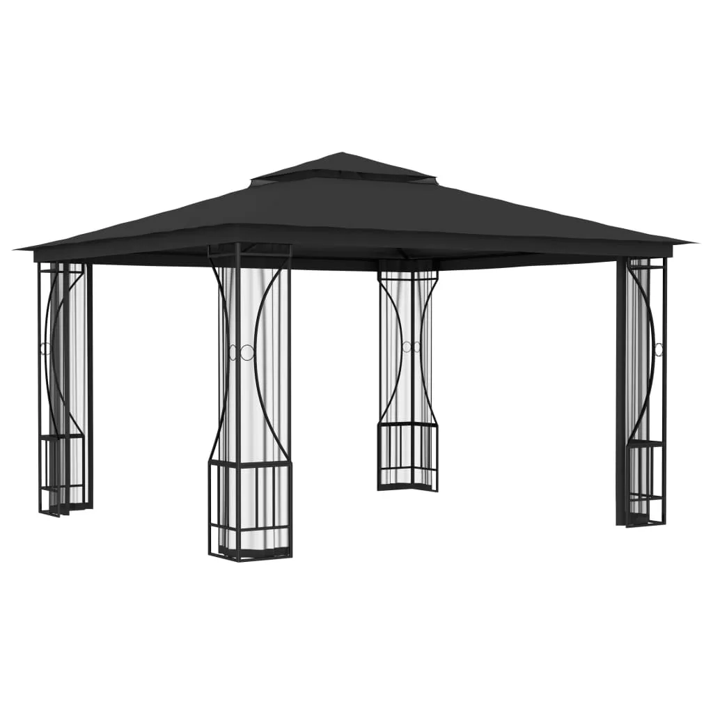 VidaXL Pavillon Mit Netz 300x300x265 Cm Anthrazit 3 VidaXL Pavillon Mit Netz 300x300x265 Cm Anthrazit – Bild 3