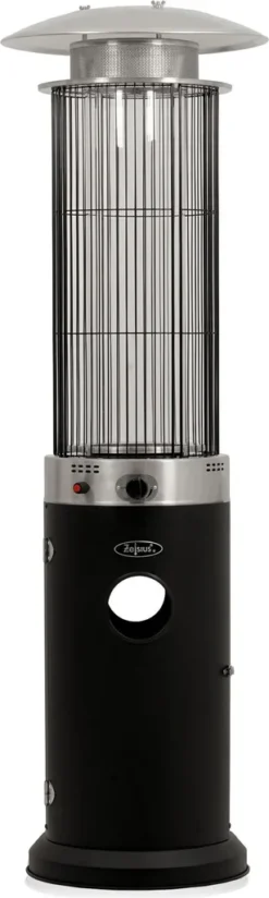 Zelsius Heizpilz Mit Glasröhre Davos | Ø 33 X (H) 175 Cm | 15 KW | Heizstrahler