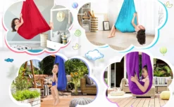 Kinder Schwingen Hängematte, Indoor Schaukel Elastisch Cuddle Hammock Sensory Swing Ideal Für ADHS, Asperger Und Sensorische Integration Sowie Autismustherapie(Blau,150 X 280CM) -Grünwelt Exporteren Garten-Winkel 51ba249775cbfaf91a7c2f2a3b88bb07