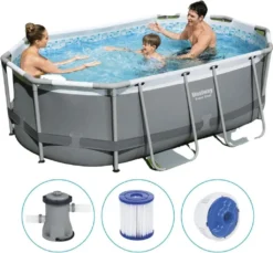 Bestway® Power Steel™ Frame Pool Set Mit Filterpumpe 305 X 200 X 84 Cm, Grau, Oval 37 Bestway® Power Steel™ Frame Pool Set Mit Filterpumpe 305 X 200 X 84 Cm, Grau, Oval -Grünwelt Exporteren Garten-Winkel 51c3791ffb516ccf465ccffdf77426a0