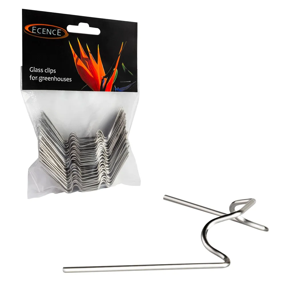 ECENCE 200x Gewächshaus-Klammern Edelstahl Verzinkt Rostfrei Und Sturmfest Für Gewächshaus & Gla 1 ECENCE 200x Gewächshaus-Klammern Edelstahl Verzinkt Rostfrei Und Sturmfest Für Gewächshaus & Gla