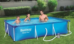 Bestway Frame Pool Deluxe Splash-Steel Pro 300 X 200 X 66 Cm, Mit Ablassventil, 3300 L -Grünwelt Exporteren Garten-Winkel 52645620639db25adf7abbe5c625ba96