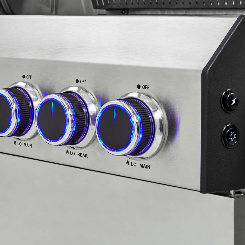 TAINO PLATINUM 4+2 Gasgrill Komplett Edelstahl 4-Brenner Silber Grillwagen BBQ Keramik-Brenner Backburner Sear-Zone Piezozündung Seitenkocher Gusseisen-Roste 4 TAINO PLATINUM 4+2 Gasgrill Komplett Edelstahl 4-Brenner Silber Grillwagen BBQ Keramik-Brenner Backburner Sear-Zone Piezozündung Seitenkocher Gusseisen-Roste – Bild 4