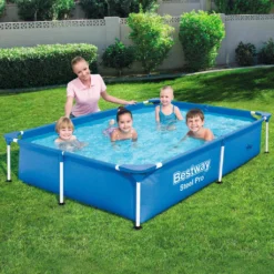 Bestway Steel Pro Swimming Pool Mit Stahlrahmen 221x150x43 Cm 56401 -Grünwelt Exporteren Garten-Winkel 530ce2f94c08fa1580faff238a8ede33