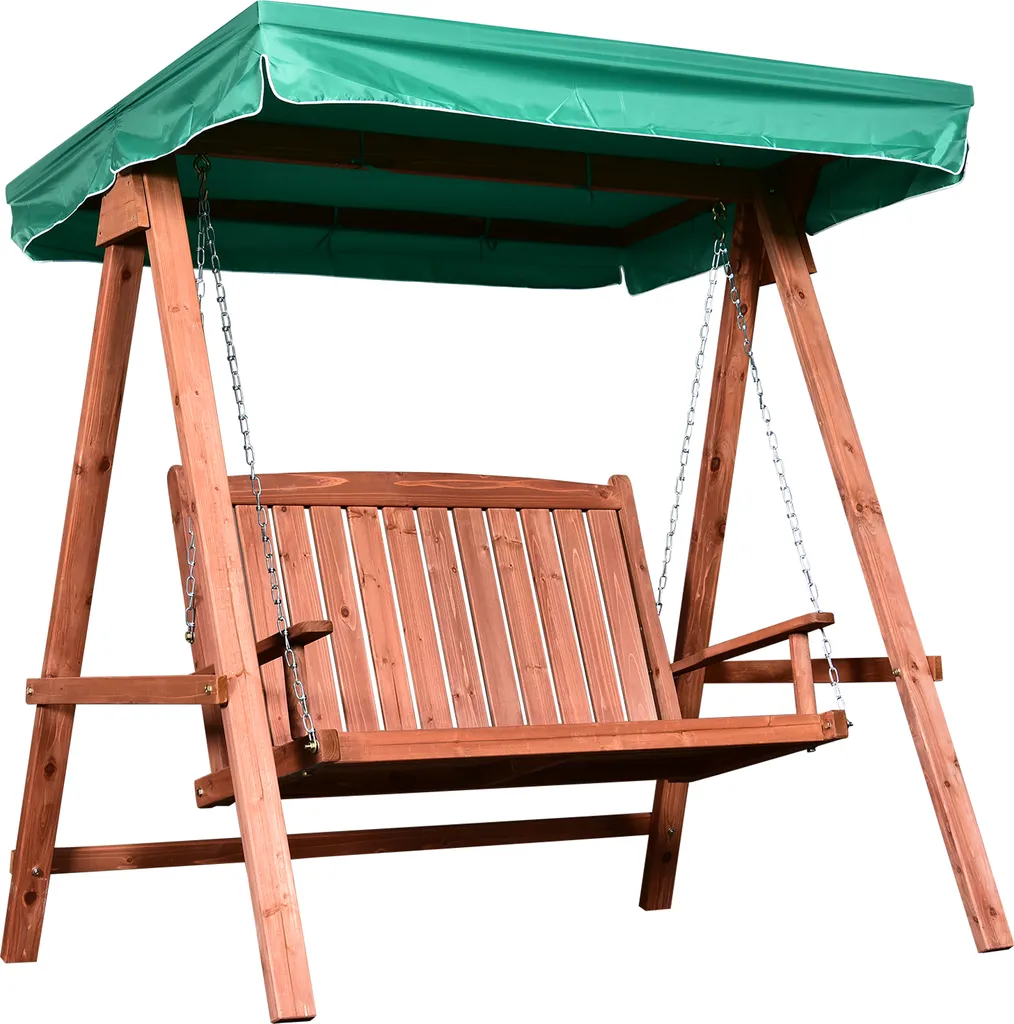 Outsunny Gartenschaukel Für 2 Personen, Hollywoodschaukel, Schaukelbank Mit Dach, Massivholz, Grün, 160 X 120 X 165 Cm 1 Outsunny Gartenschaukel Für 2 Personen, Hollywoodschaukel, Schaukelbank Mit Dach, Massivholz, Grün, 160 X 120 X 165 Cm