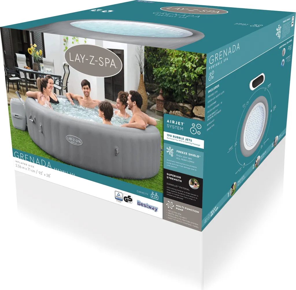 Bestway® LAY-Z-SPA® Whirlpool Grenada AirJet™ 236 X 71 Cm, Rund 4 Bestway® LAY-Z-SPA® Whirlpool Grenada AirJet™ 236 X 71 Cm, Rund – Bild 4