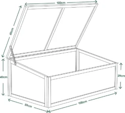 MCombo Frühbeet Gewächshaus Treibhaus Frühbeetkasten Aufsatz Pflanzenbeet Holz 0698 -Grünwelt Exporteren Garten-Winkel 54963ee4b61809ffe9df7373eebabd95
