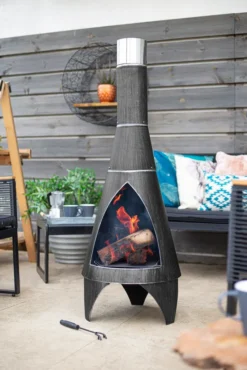 Buschbeck Gartenkamin Colorado 125 Silber-schwarz 90050.000 -Grünwelt Exporteren Garten-Winkel 54ba8a126d72808c4fa42d1ddd8a78fb