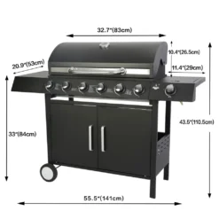 El Fuego Gasgrill "San Angelo" 6 + 1 Brenner -Grünwelt Exporteren Garten-Winkel 5519ae180f082d8e907d977a05c88f19