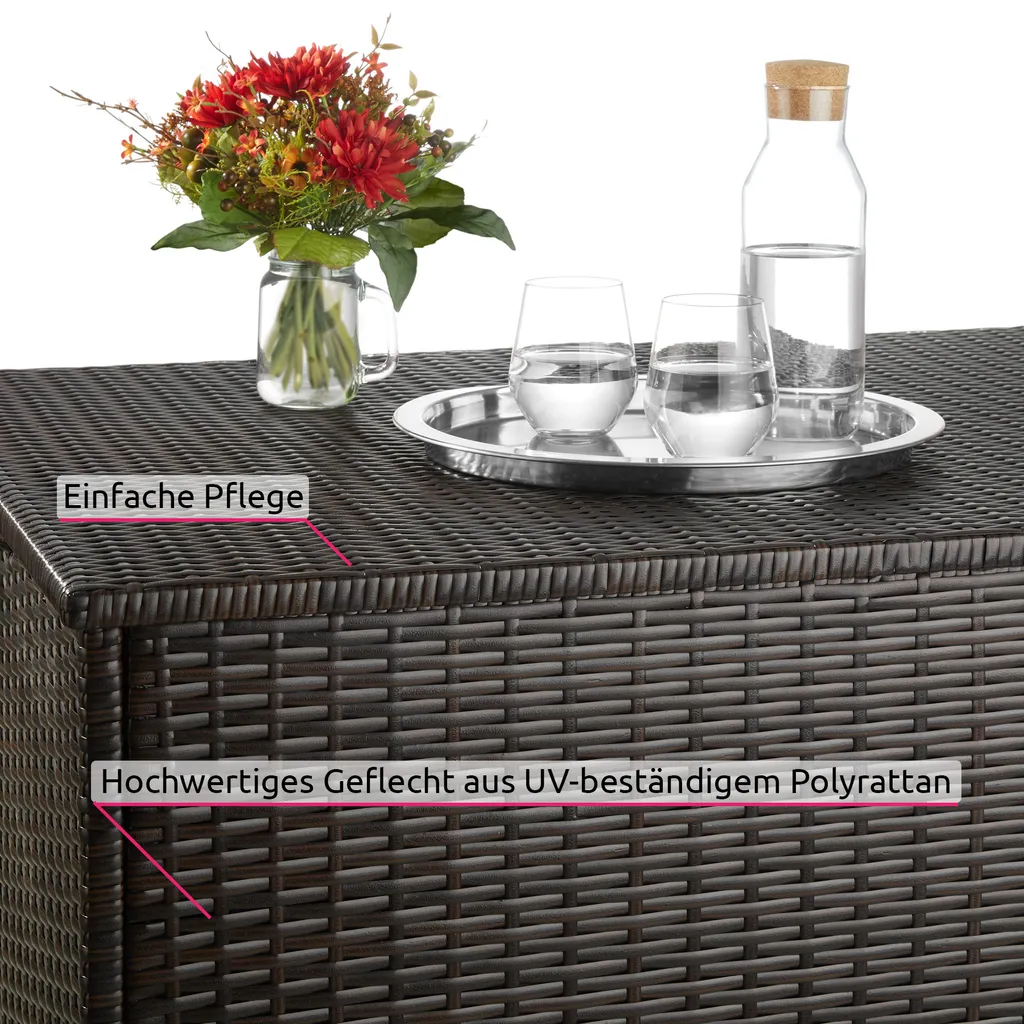 Tectake Auflagenbox Mit Aluminiumgestell Oslo, 145x82,5x79,5cm - Braun 2 Tectake Auflagenbox Mit Aluminiumgestell Oslo, 145x82,5x79,5cm - Braun – Bild 2