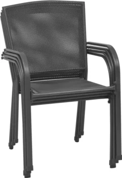 VidaXL Gartenstühle 4 Stk. Mesh-Design Anthrazit Stahl -Grünwelt Exporteren Garten-Winkel 55bc8020cd7c925e91575860766f8a87