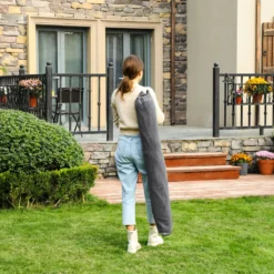 SONGMICS Hängematte, 210 X 150 Cm, Mit 2 Kissen, Bis Zu 300 Kg Belastbar, Mit 2 Holzstangen, Outdoor, Grau GDC022G01 14 SONGMICS Hängematte, 210 X 150 Cm, Mit 2 Kissen, Bis Zu 300 Kg Belastbar, Mit 2 Holzstangen, Outdoor, Grau GDC022G01 -Grünwelt Exporteren Garten-Winkel 56ae73cd67a746535468968fd5d85482