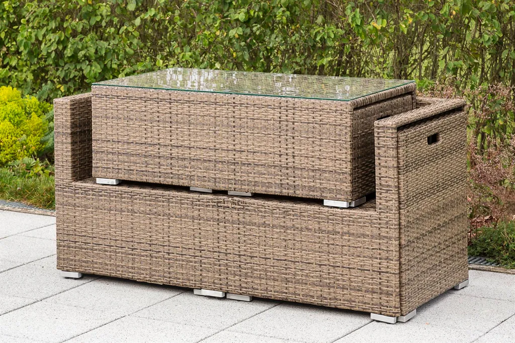 Merxx Gartenlounge Vigo Stahl, Kunststoffgeflecht Natur 4 Merxx Gartenlounge Vigo Stahl, Kunststoffgeflecht Natur – Bild 4