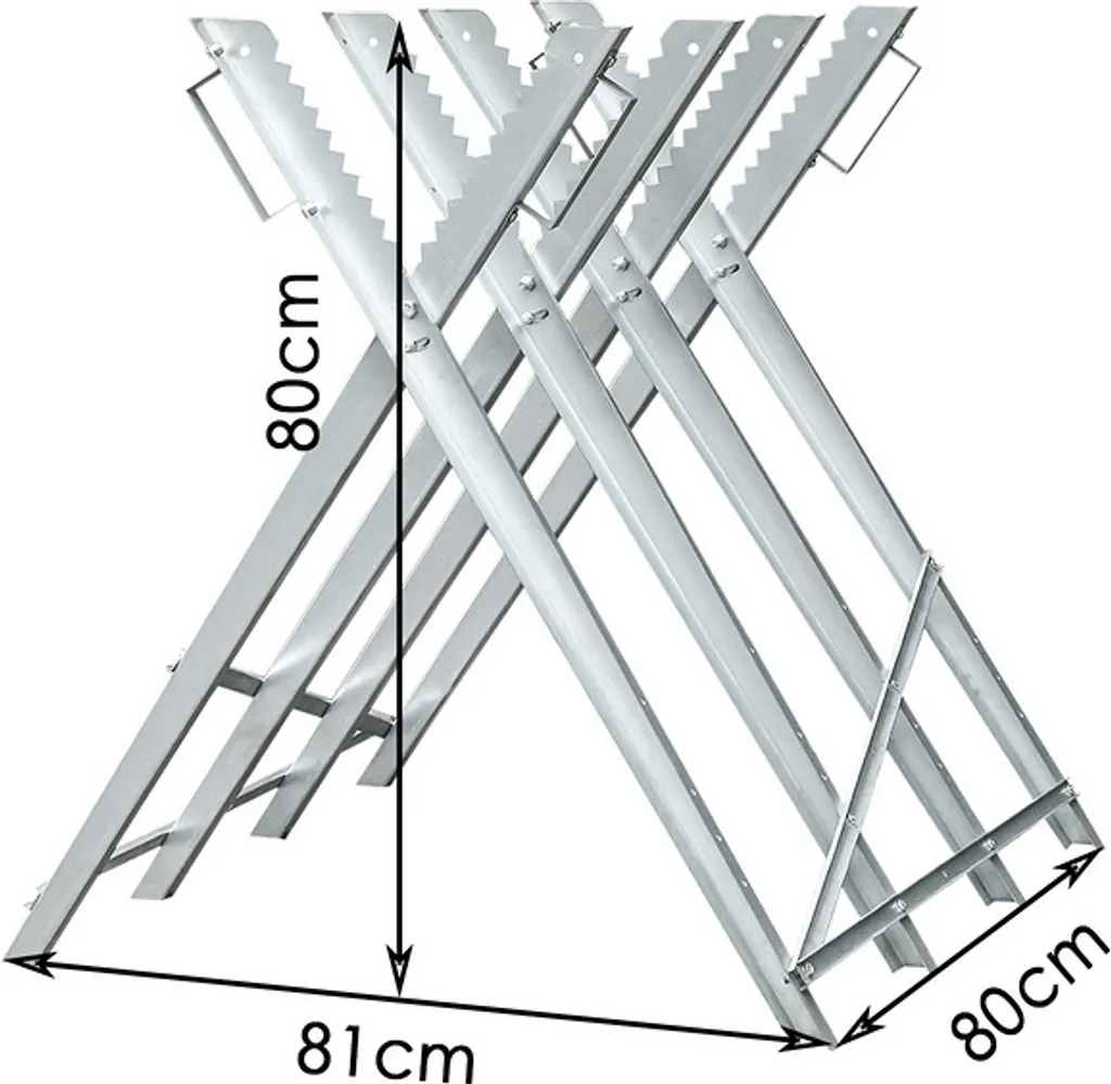 Yakimz Sägebock Holzschneidebock Motorsäge Sägehilfe Metall Kettensäge 150kg Klappbar 3 Yakimz Sägebock Holzschneidebock Motorsäge Sägehilfe Metall Kettensäge 150kg Klappbar – Bild 3