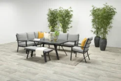 Garden Impressions Sergio Lounge/Dining Set 3-teilig Links Hellgrau -Grünwelt Exporteren Garten-Winkel 5791926f913ed2e52feca68e8030e6d4