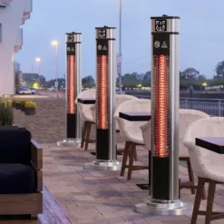 LUCIO | Stand Heizstrahler | Edelstahl | 2000W | 3 Heizstufen | H: 148 Cm | Infrarot Wärmestrahler, Infrarotstrahler -Grünwelt Exporteren Garten-Winkel 57bfd5a502ba0cae9ab4556de696dcf0