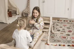 MAMOI® Klettergerüst Indoor, Kletterdreieck Mit Rutsche Aus Holz, Kletterbogen, Baby Kinder Klettern, Regenbogenwippe Mit Rutschbrett, Holzbogen Triangle Für Spielplatz Ab 1/2/3 Jahre -Grünwelt Exporteren Garten-Winkel 5a671d79fac1fbedf4a0dce1929c299e