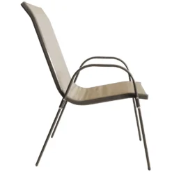 Wohaga 4er Set Stapelstuhl 'New York' Mit Textilenbespannung Champagner/Champagner -Grünwelt Exporteren Garten-Winkel 5aaf380a8e26920d919da31a0b66a2fe