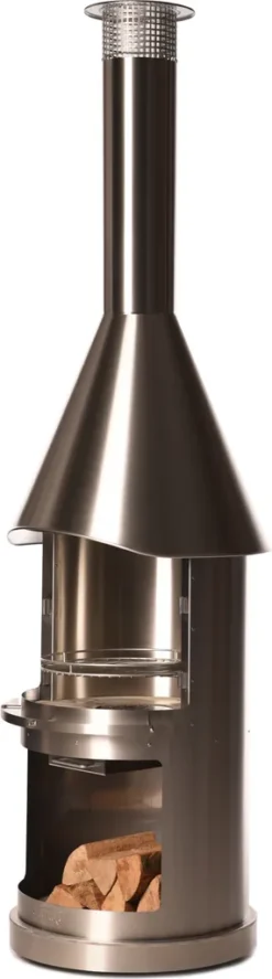 BUSCHBECK Edelstahlgrillkamin Sydney Edelstahl Maße L72 X B72 X H250 Cm Edelstahl Gebürstet
