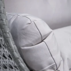 HOME DELUXE - Polyrattan Hängesessel TWIN Grau - Komplett Inkl. Regenabdeckung Hängestuhl Hängekorb Gartenliege -Grünwelt Exporteren Garten-Winkel 5c35f39421ada162c9fb69d9e629523c