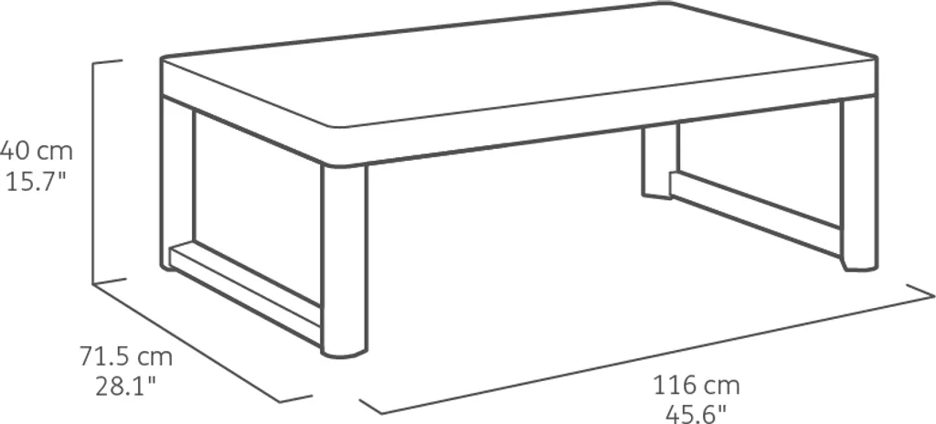Allibert Gartentisch Lyon, Graphitgrau 8 Allibert Gartentisch Lyon, Graphitgrau – Bild 8
