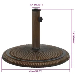 VidaXL Sonnenschirmständer Bronzen 45x45x30 Cm Gusseisen -Grünwelt Exporteren Garten-Winkel 5c9233026ed48ee565bb56ab95ab9eee