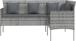 VidaXL Sofa In L-Form Mit Kissen Poly Rattan Grau 9 VidaXL Sofa In L-Form Mit Kissen Poly Rattan Grau -Grünwelt Exporteren Garten-Winkel 5cc5fa5e263be42cdd8bf7306633a7e0
