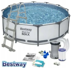 Bestway Steel Pro Max™ Frame Pool Komplett-Set, Rund, Mit Filterpumpe & Sicherheitsleiter 366 X 100 Cm, Schwimmbecken, Schwimmen, Pools 36 Bestway Steel Pro Max™ Frame Pool Komplett-Set, Rund, Mit Filterpumpe & Sicherheitsleiter 366 X 100 Cm, Schwimmbecken, Schwimmen, Pools -Grünwelt Exporteren Garten-Winkel 5d159544c5d17ebfcc78616a134fdb1c