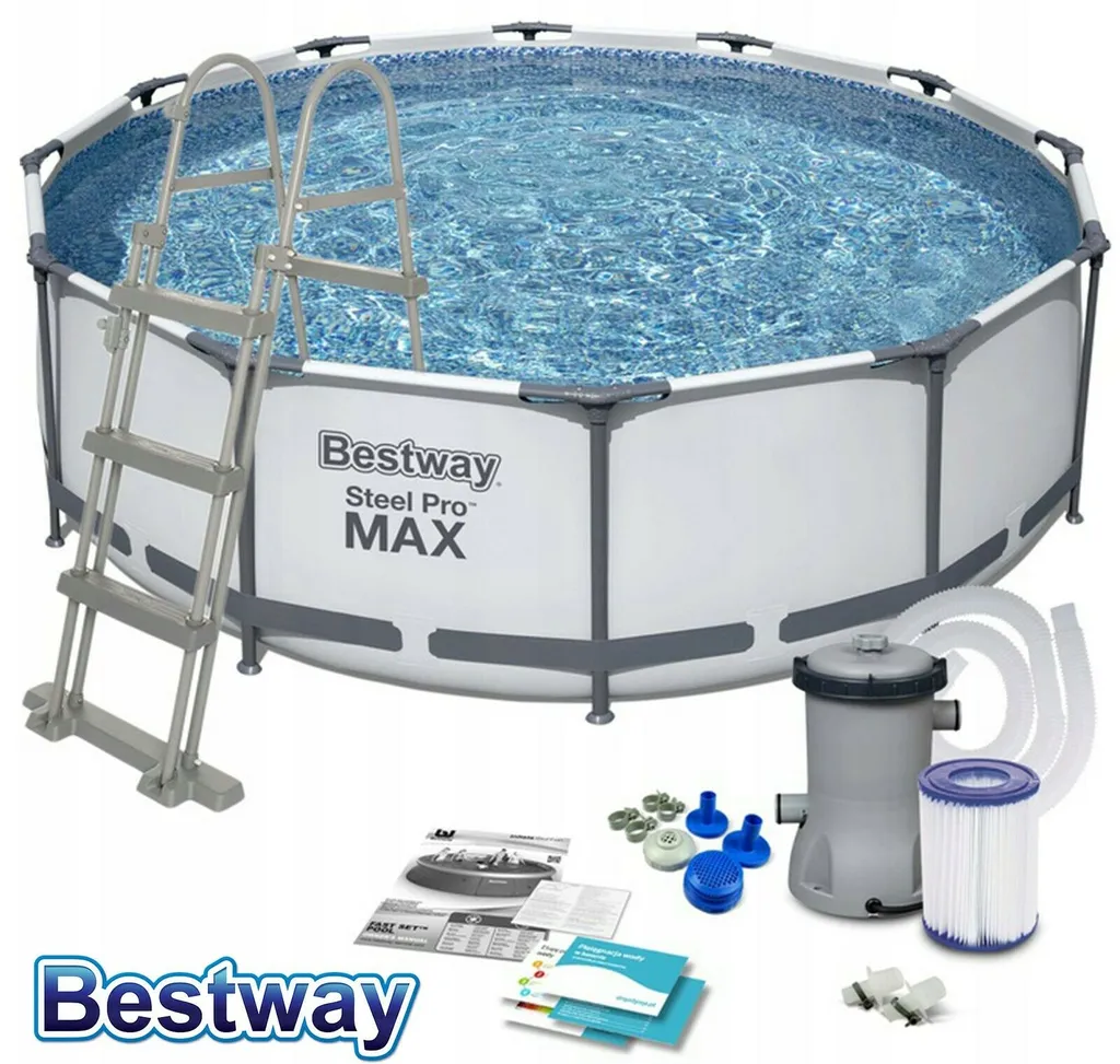 Bestway Steel Pro Max™ Frame Pool Komplett-Set, Rund, Mit Filterpumpe & Sicherheitsleiter 366 X 100 Cm, Schwimmbecken, Schwimmen, Pools 17 Bestway Steel Pro Max™ Frame Pool Komplett-Set, Rund, Mit Filterpumpe & Sicherheitsleiter 366 X 100 Cm, Schwimmbecken, Schwimmen, Pools – Bild 17