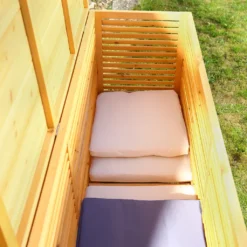 Mucola 170CM XXL Holz Bank Auflagenbox Kissenbox Gartenbox Gartentruhe Truhe Holztruhe Box Aufbewahrungsbox Kiste Auflagen Kissentruhe Garten -Grünwelt Exporteren Garten-Winkel 5e5b5cd0a5909fcc3e8ee91e27037e5e