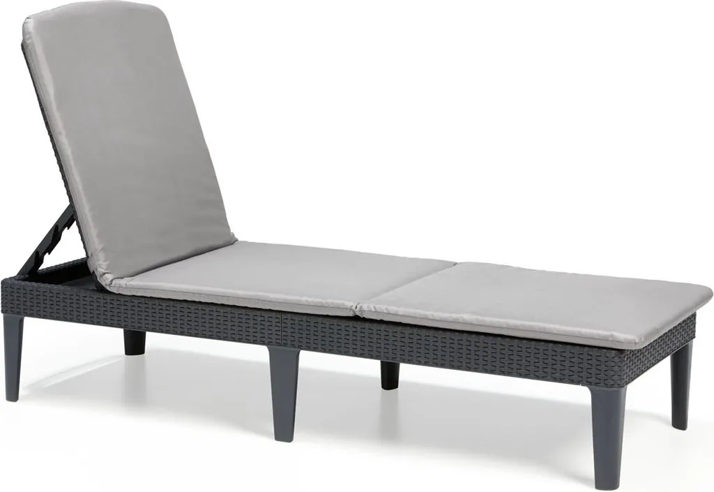 Allibert Sunlounger Liege Jaipur Inkl. Auflage, Farbe Graphit/Grau 4 Allibert Sunlounger Liege Jaipur Inkl. Auflage, Farbe Graphit/Grau – Bild 4