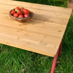 Zusammenklappbarer Beistelltisch Holz, Outdoor Campingtisch Klappbar Für Camping Und Garten, 58 X 38 X 58 Cm, Bambus, Inkl. Tragetasche -Grünwelt Exporteren Garten-Winkel 5f02de7d3e079ee8ae5ffcd756956c53