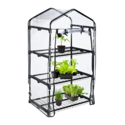 Relaxdays Gewächshaus Für Balkon Mit 3 Ebenen